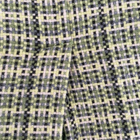 Theory Lime Green Plaid Tweed Wool Blend Knee Length Pencil Skirt Size 12 - Picture 11 of 15
